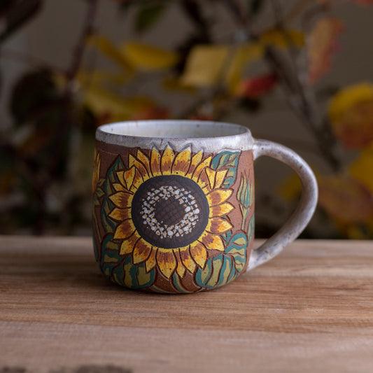 Sunflower Stoneware Mug [15oz]
