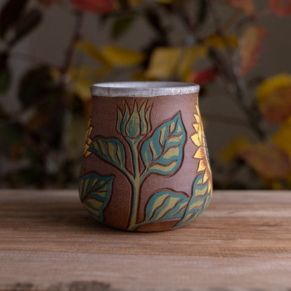 Sunflower Stoneware Wrap-Around Mug [18oz]
