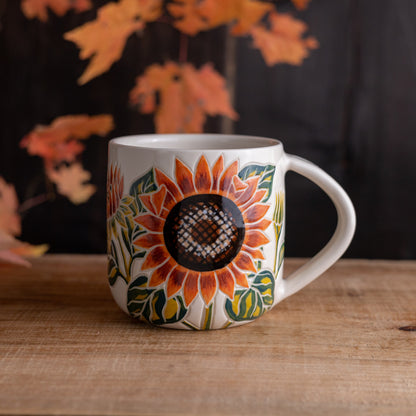 Orange Sunflower Mug