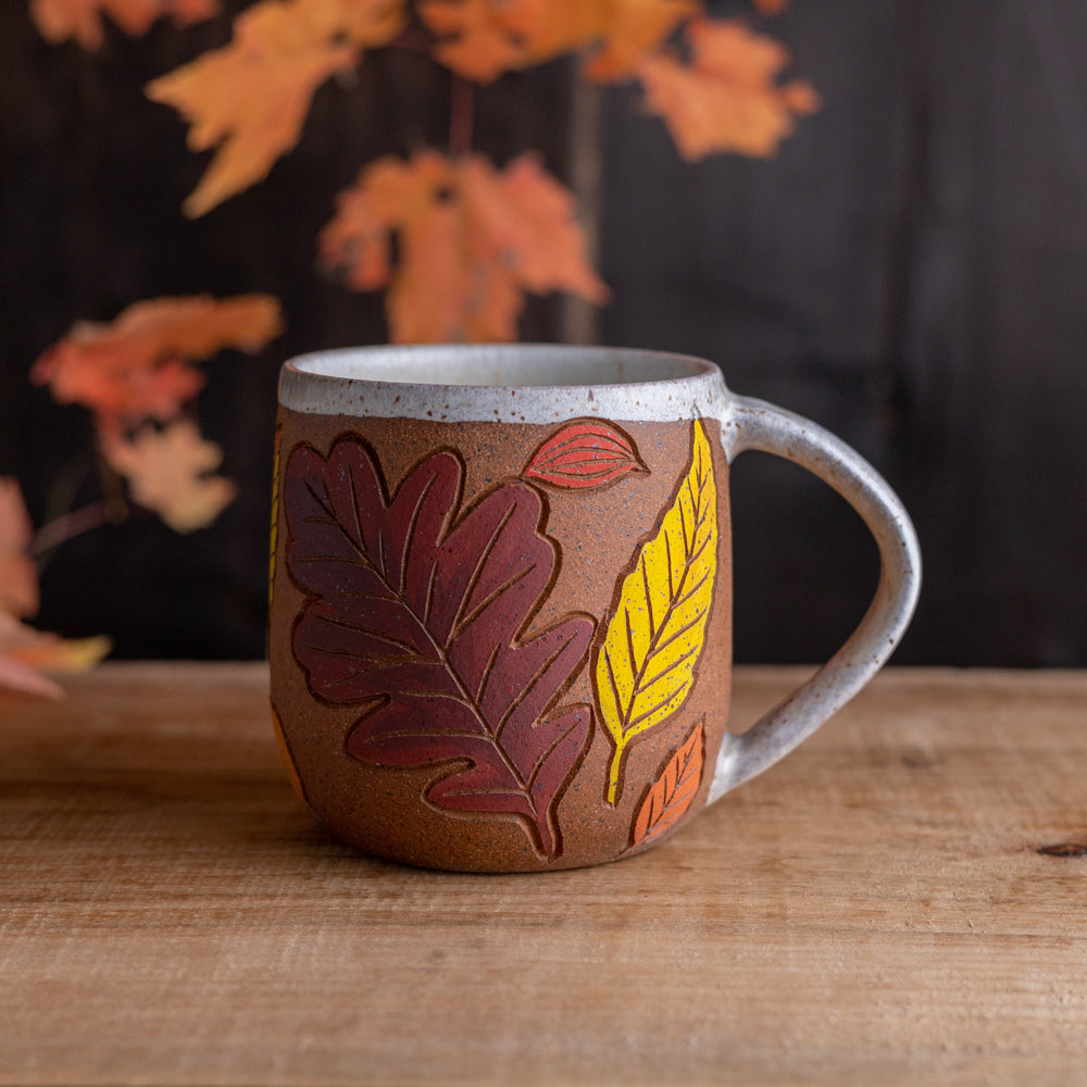 Autumn Leaves Stoneware Mug [14oz]