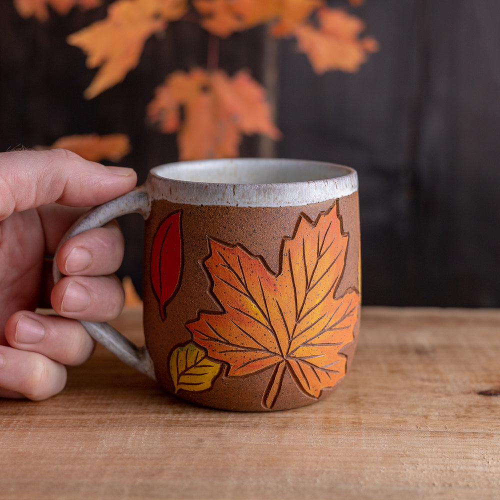 Autumn Leaves Stoneware Mug [14oz]