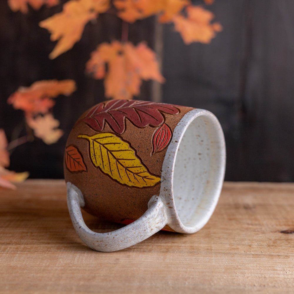 Autumn Leaves Stoneware Mug [14oz]