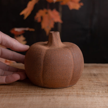 Stoneware Pumpkin House Incense Holder #1