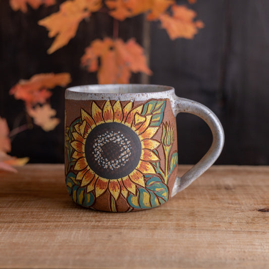 Sunflower Stoneware Mug