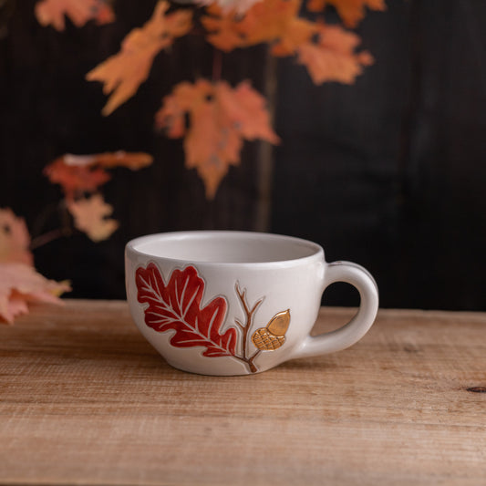 Oak Branch Cappuccino Cup #1 [6oz]