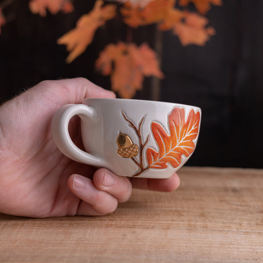 Oak Branch Cappuccino Cup #1 [6oz]