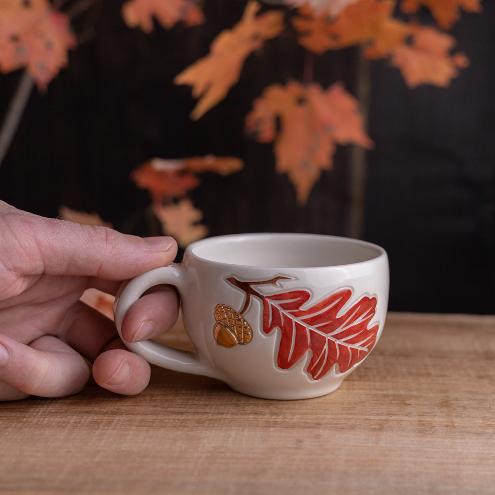 Oak Branch Cappuccino Cup #1 [7oz]